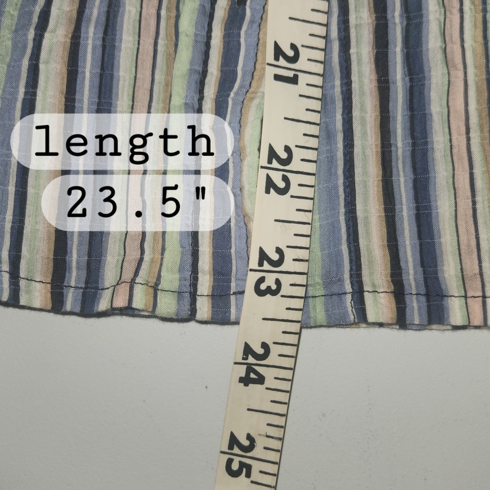 Liz Claiborne Petite PXL Striped Button Front Long Sleeve Top - Picture 8 of 8